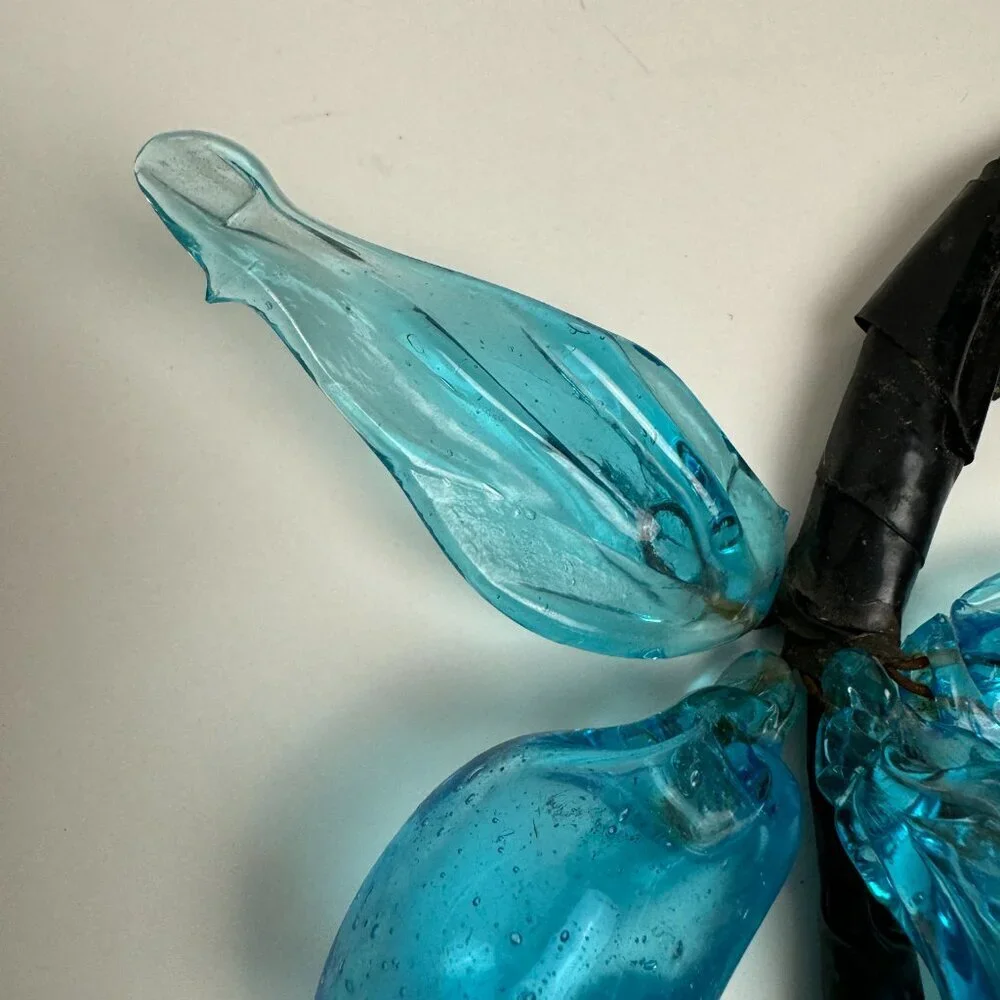 RARE Vintage ART Blue Glass 
